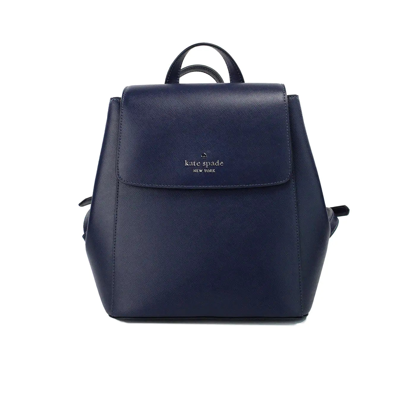 Kate Spade Madison Navy Leather Medium Flap Backpack